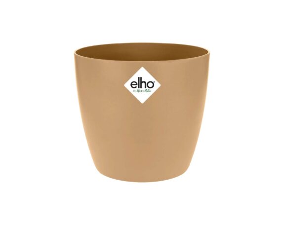 Cachepot Tondo Brussels Marrone Cookie 14cm in Plastica Riciclata – Elho