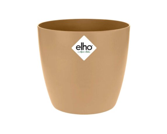 Cachepot Tondo Brussels Marrone Cookie 18cm in Plastica Riciclata – Elho