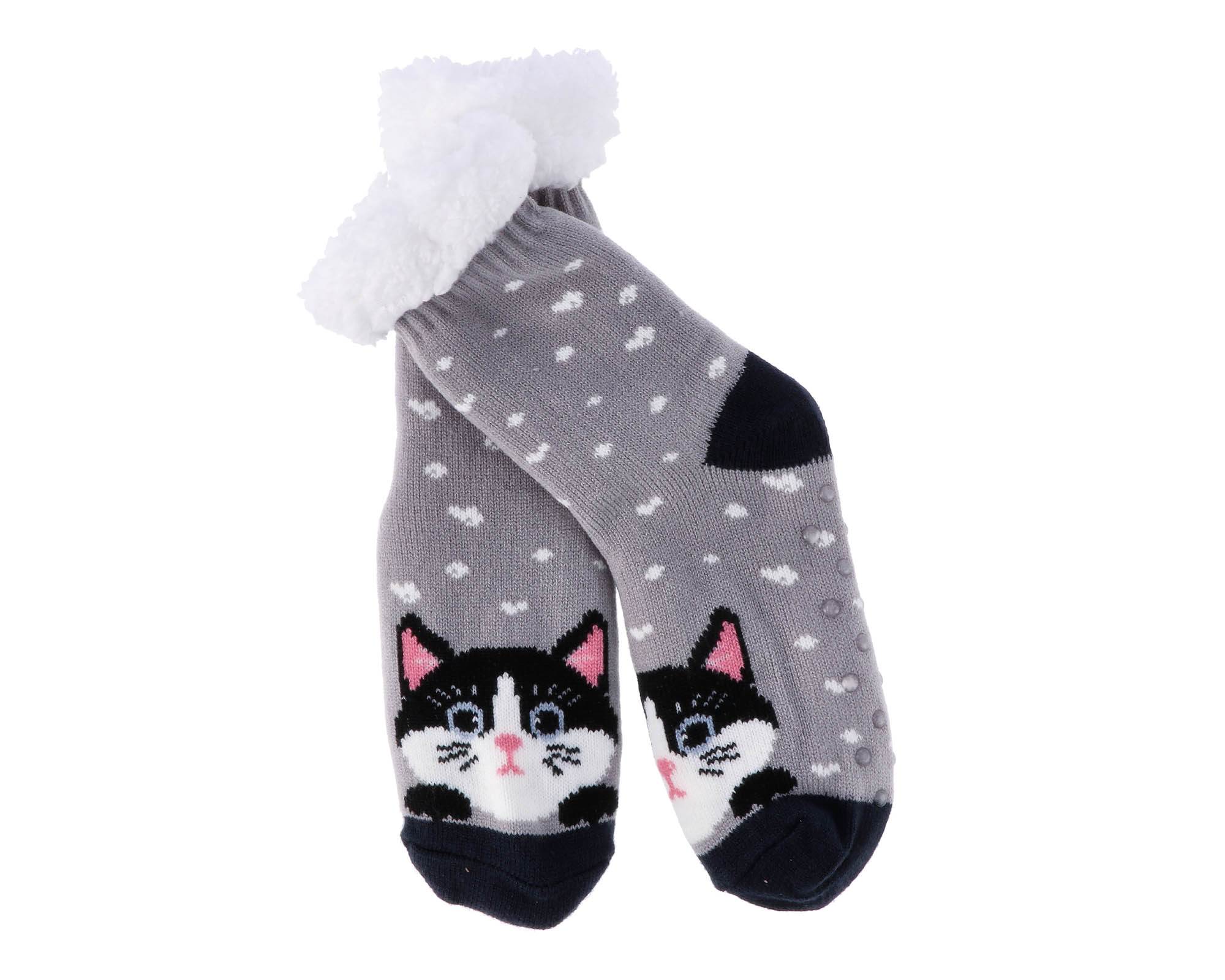 Calze Antiscivolo Sherpa Assortite 35/40 per Adulti in Tessuto - immagine 2