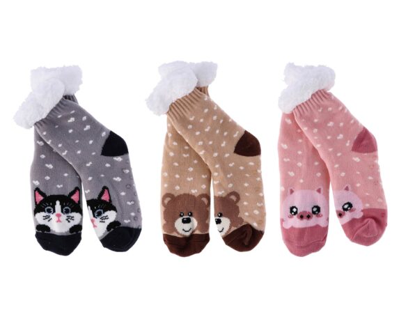 Calze Antiscivolo Sherpa Assortite 35/40 per Adulti in Tessuto