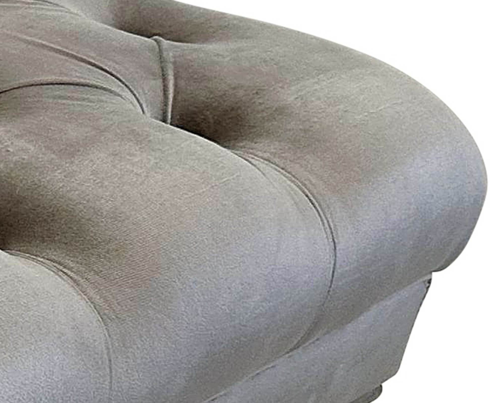 Pouf Quadrato Debbie Grigio in Poliestere - immagine 2