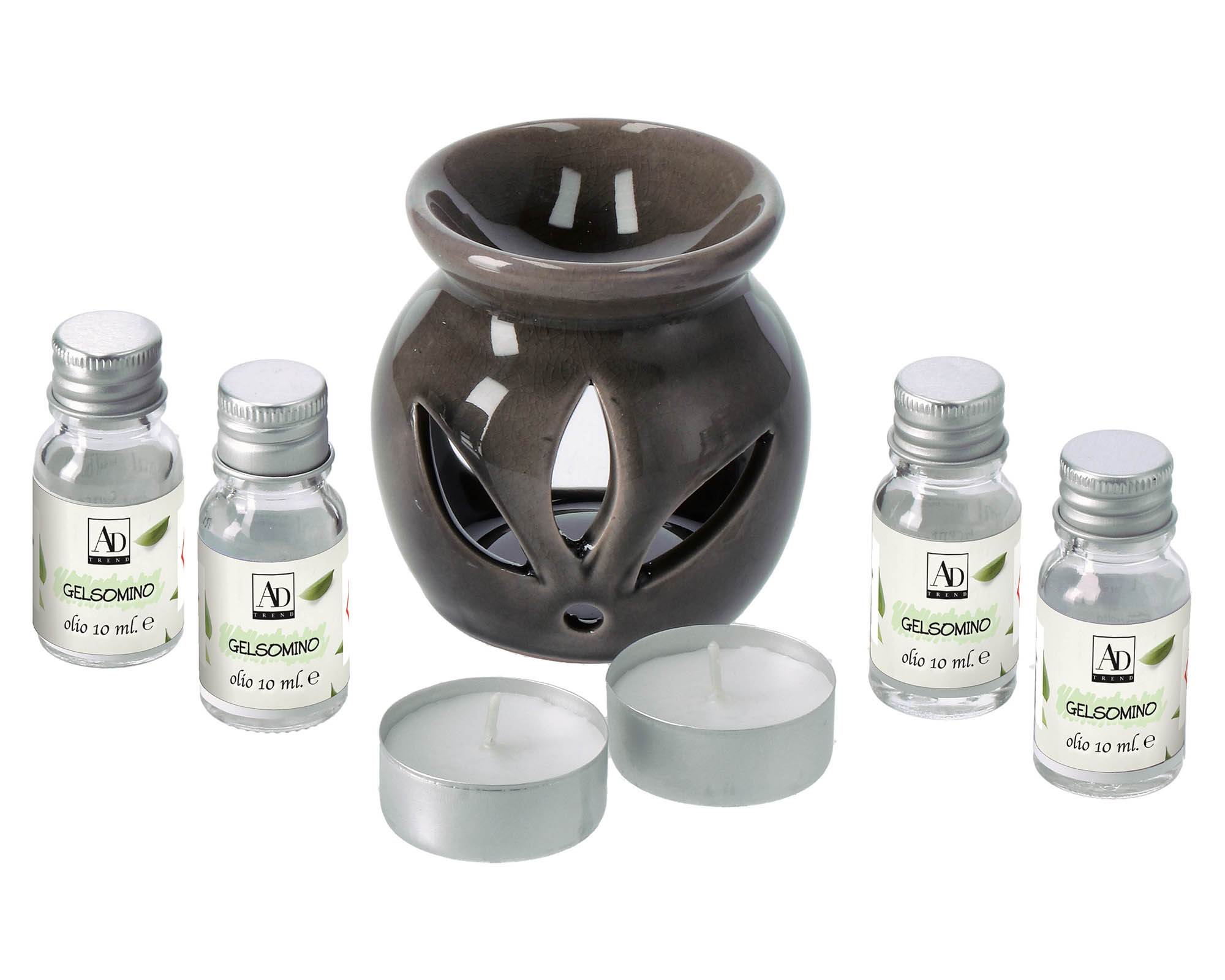 Kit Profumazione 2 Candele 4 Fialette da 10ML in Ceramica e Cera - immagine 5