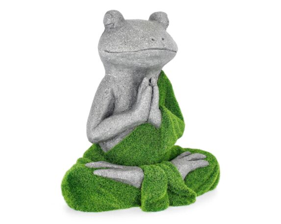Statua Decorativa Rana Yoga Seduto 38h In Magnesio – Bizzotto