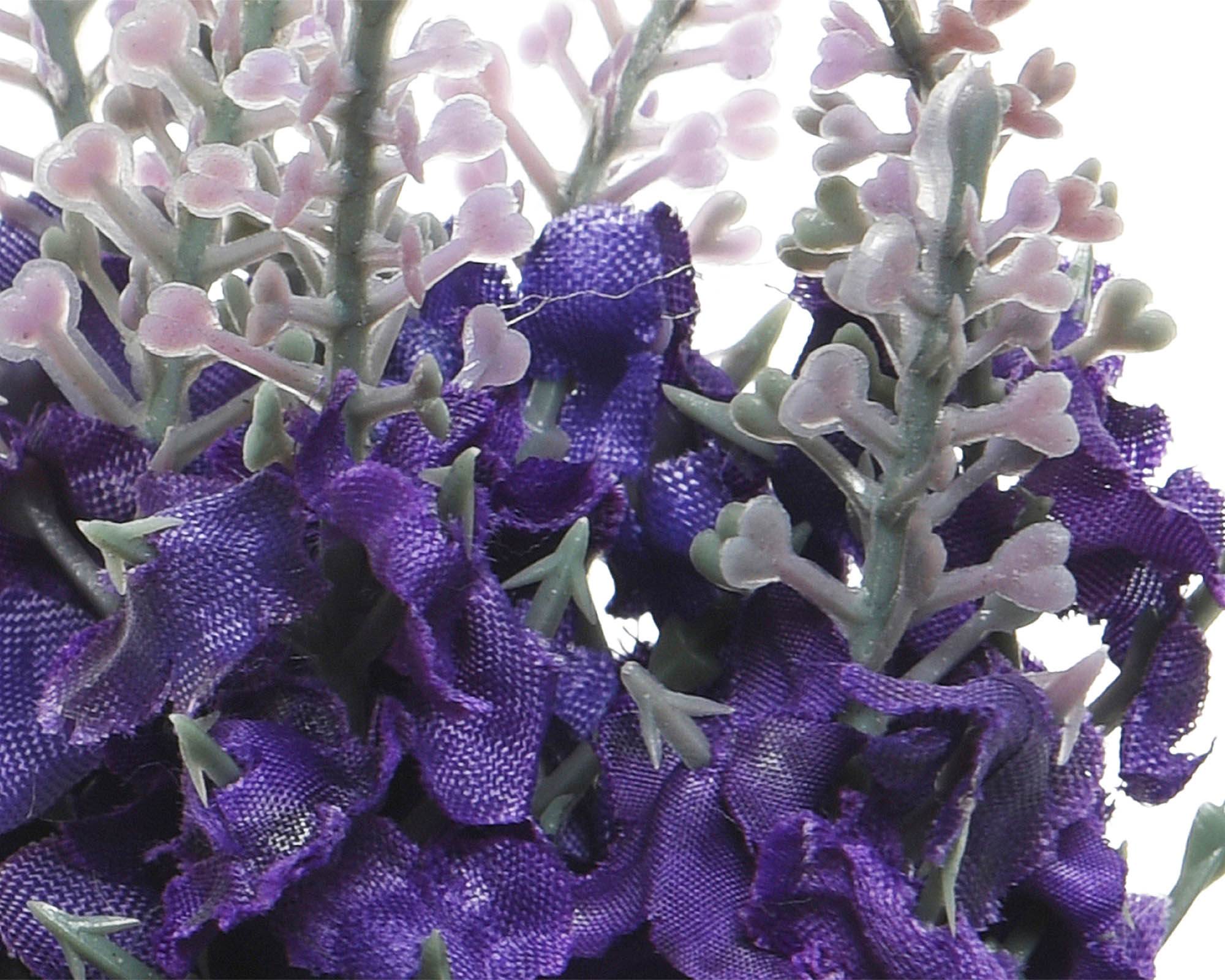 Lavanda Artificiale con Sacco in Plastica e Juta - Kaemingk - immagine 3