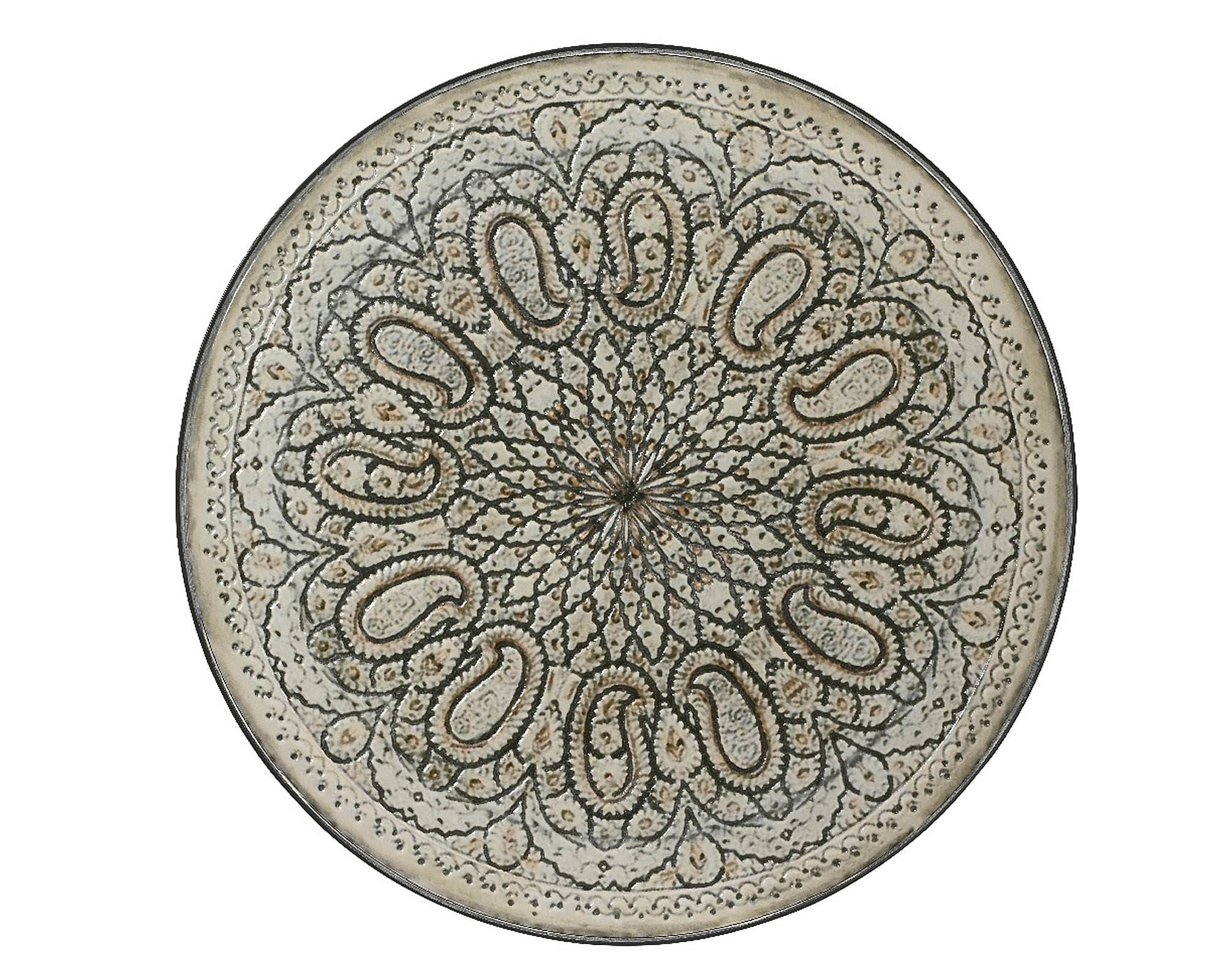 Sedia Bistrot con Mosaico Grigio Scuro in Ferro - Kaemingk - immagine 3