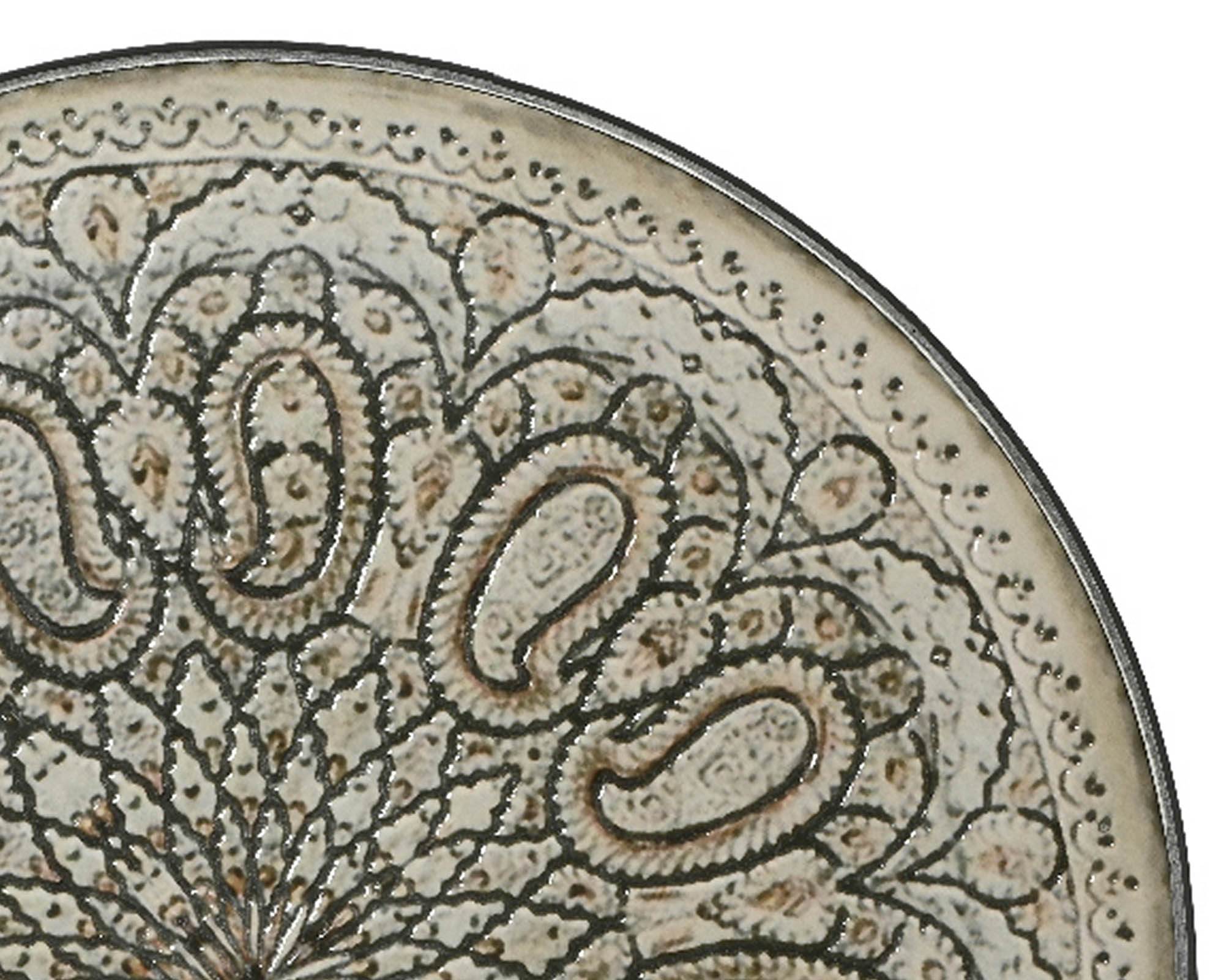 Tavolino Bistrot con Mosaico Grigio Scuro 76x58cm in Ferro - Kaemingk - immagine 4