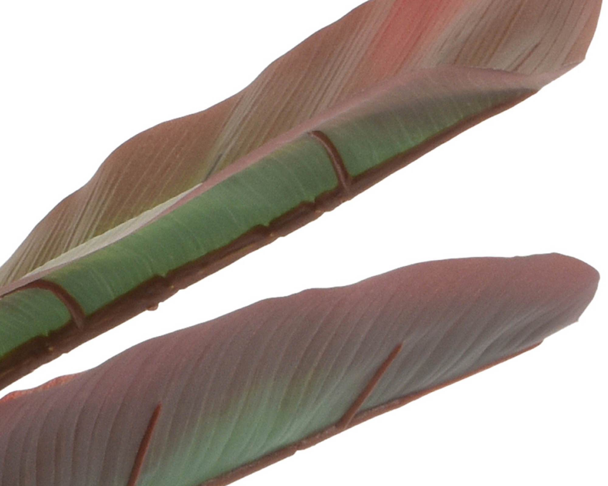 Banano Artificiale Rosso con Vaso D60x120cm in PE - Kaemingk - immagine 2