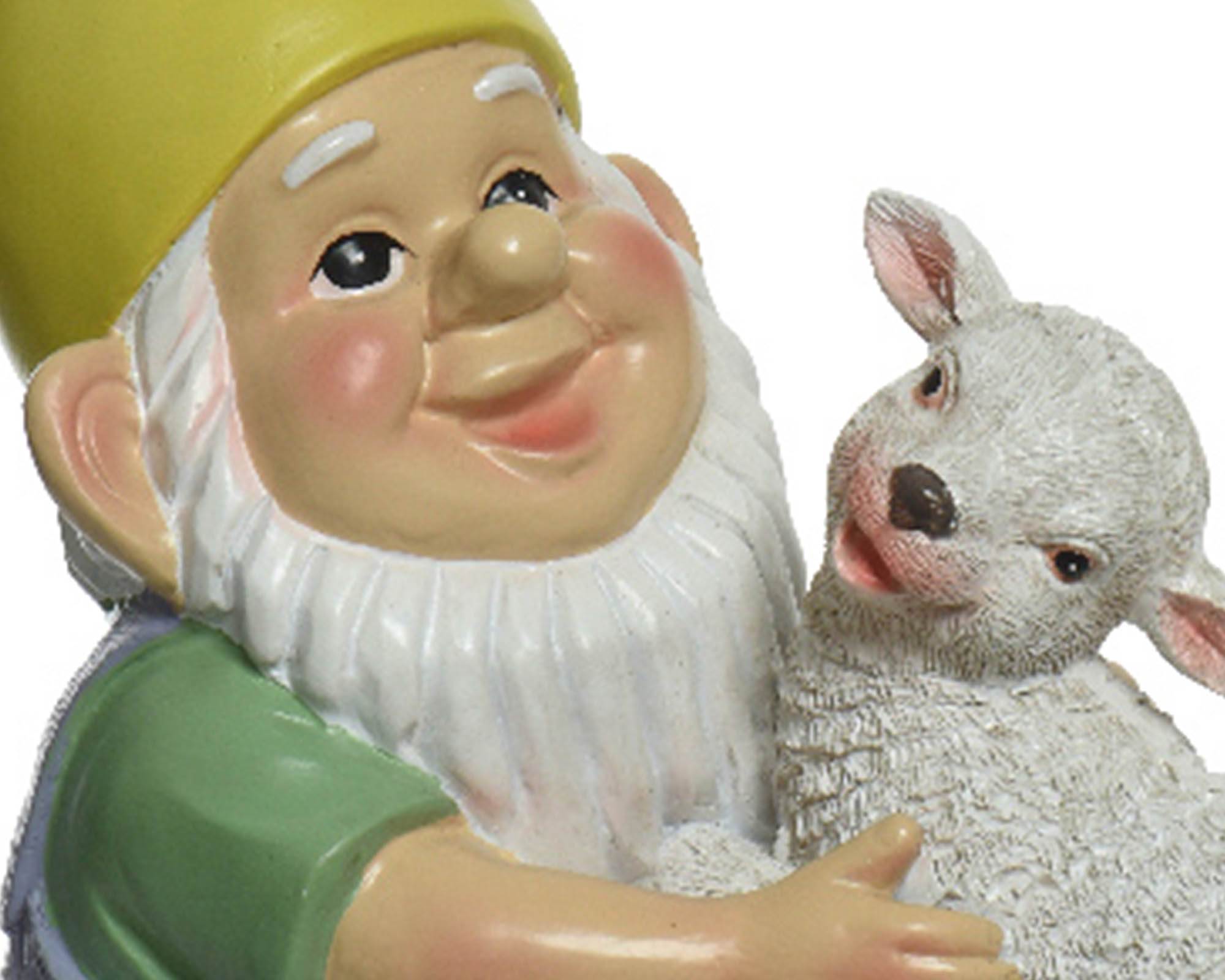 Statua Gnomo con Animali in Assortito 17x10x24cm in Resina - Kaemingk - immagine 2