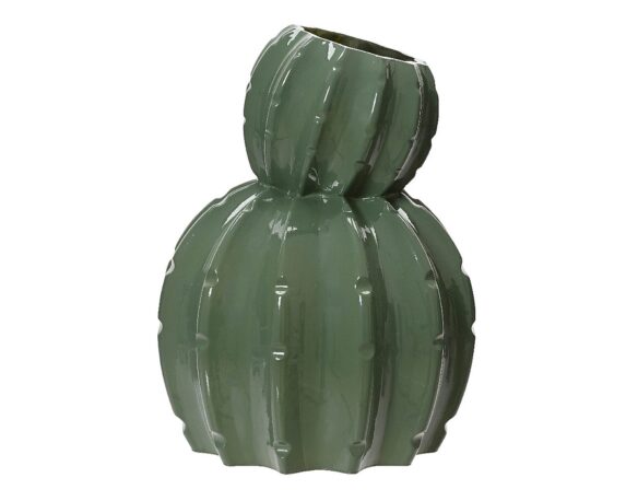 Vaso Cactus Verde D25x18cm in Vetro – Kaemingk