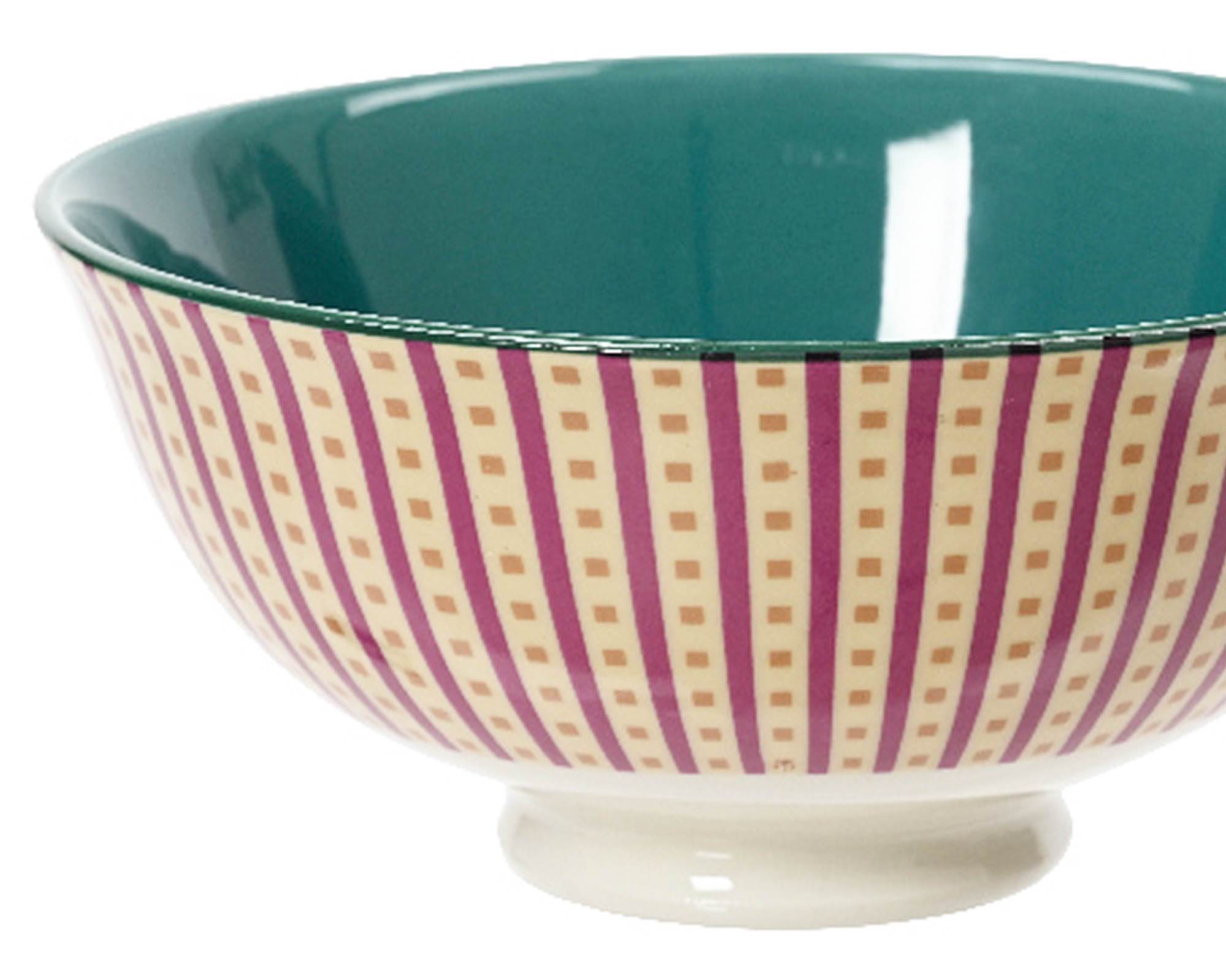 Ciotola Decorata Assortito Blu D12X6cm in Porcellana - Kaemingk - immagine 2