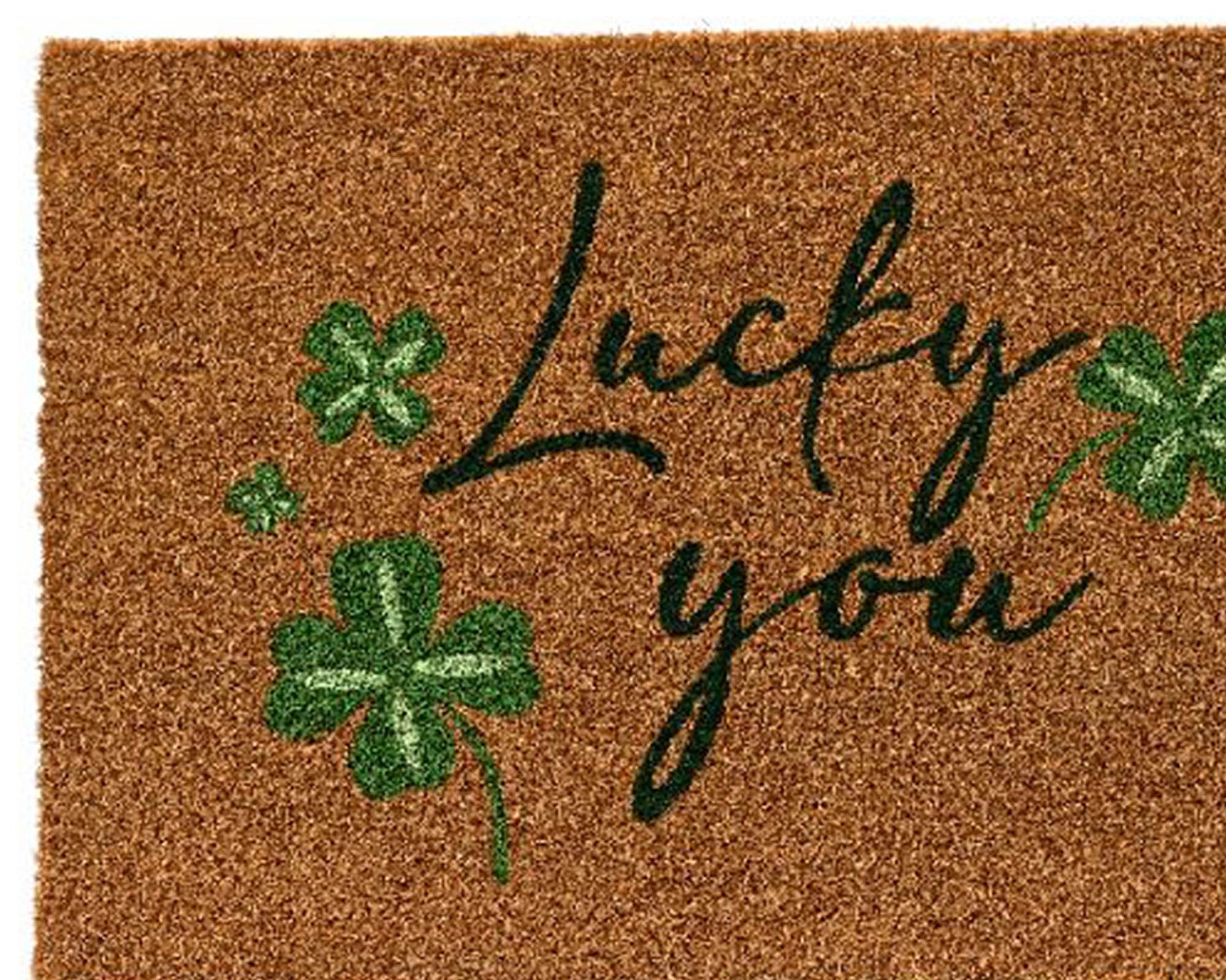 Zerbino Decorazione Trifoglio Verde Assortito 40x60cm in Tessuto - Kaemingk - immagine 2