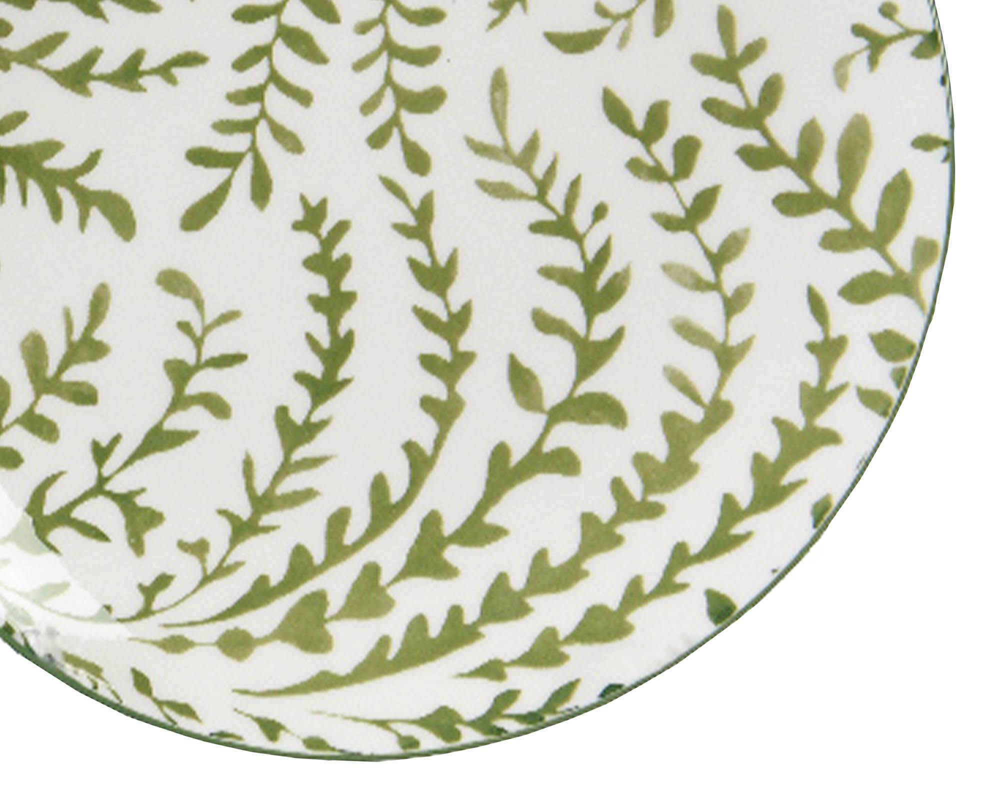 Set 3 Pz Colazione con Tazza, Piatto e Ciotola Verde in Porcellana - Kaemingk - immagine 3