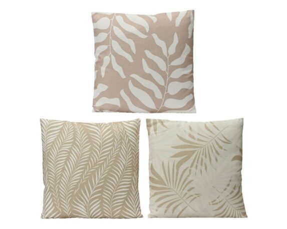 Cuscino da Esterno Deco Foglie Marrone Chiaro Assortito 45x45cm in Tessuto – Kaemingk