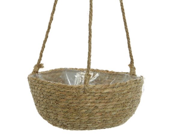 Cesta Porta Piante Pensile D30x14cm in Fibra Naturale – Kaemingk