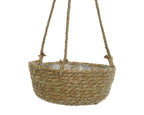Cesta Porta Piante Pensile D25x12cm in Fibra Naturale – Kaemingk