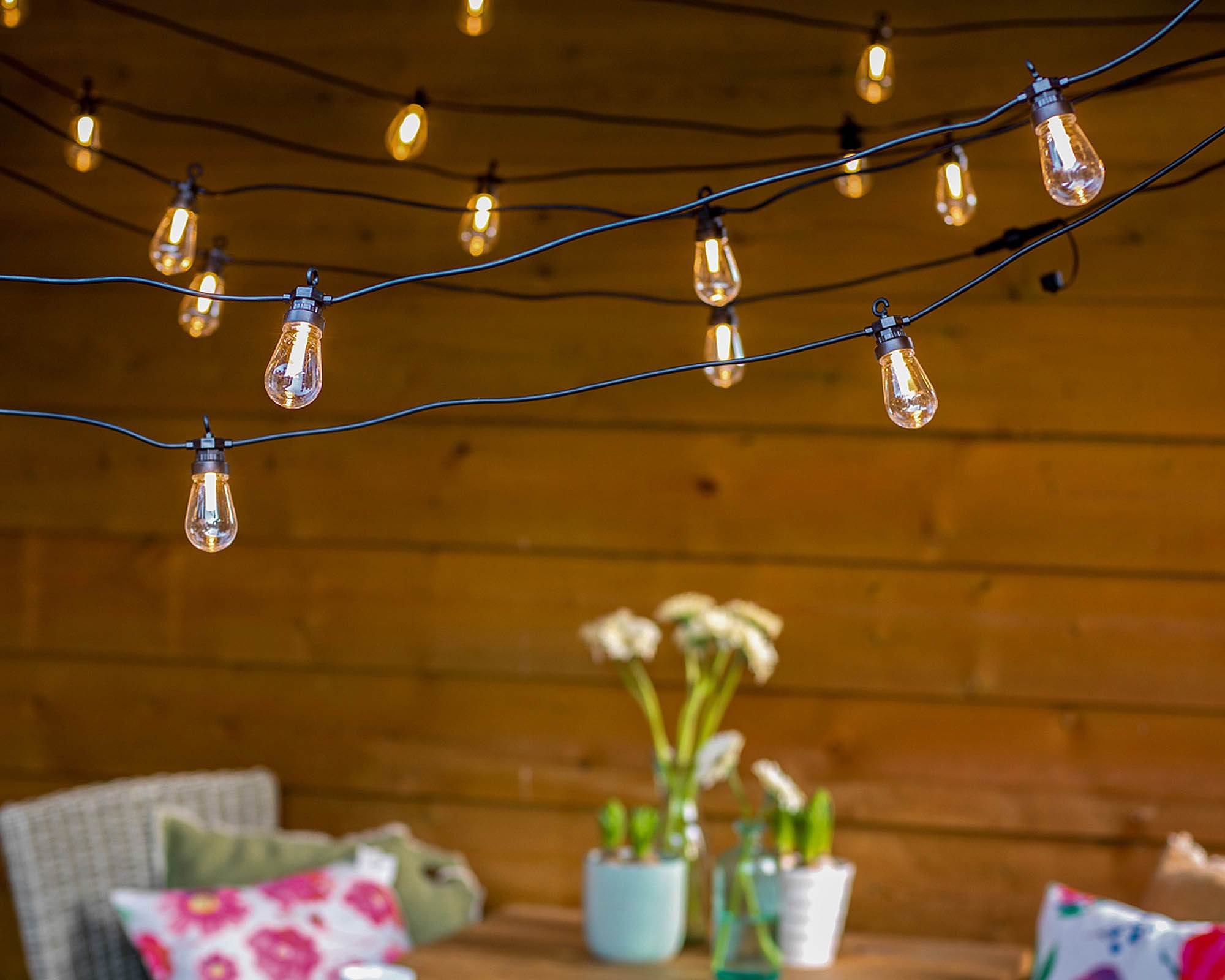 Filo Luci da Esterno Luce Calda con 20 LED in Metallo - Kaemingk - immagine 3