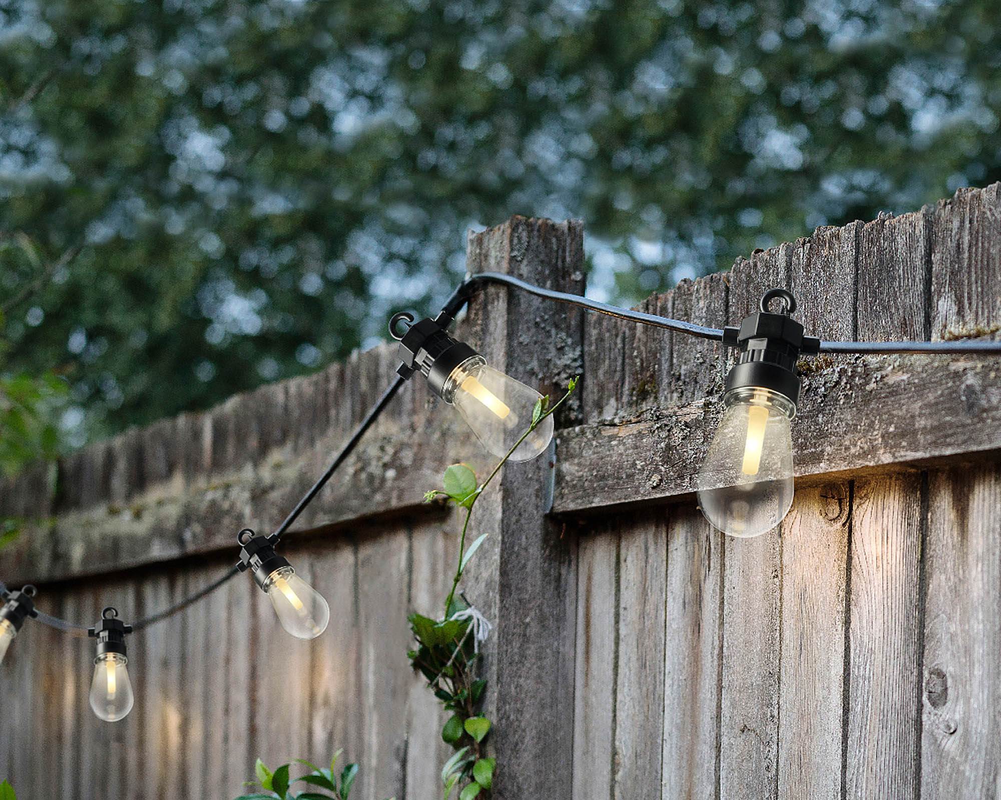 Filo Luci da Esterno Luce Calda con 20 LED in Metallo - Kaemingk - immagine 4
