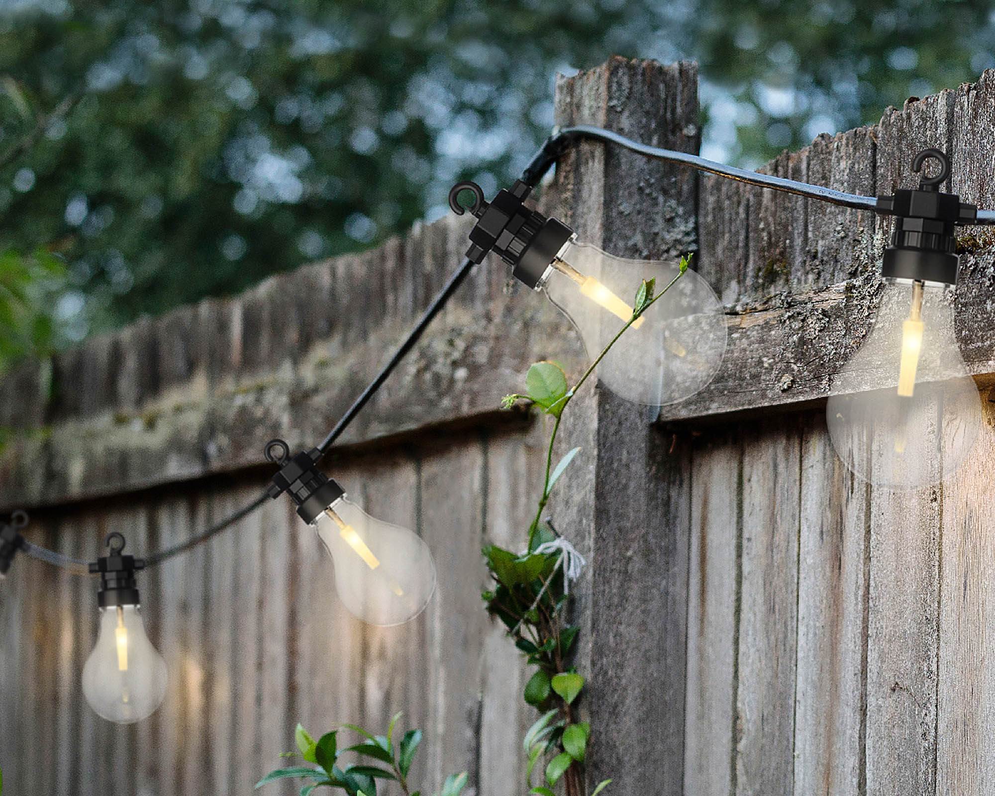 Filo Luci da Esterno Classica Luce Calda con 20 LED in Metallo - Kaemingk - immagine 2