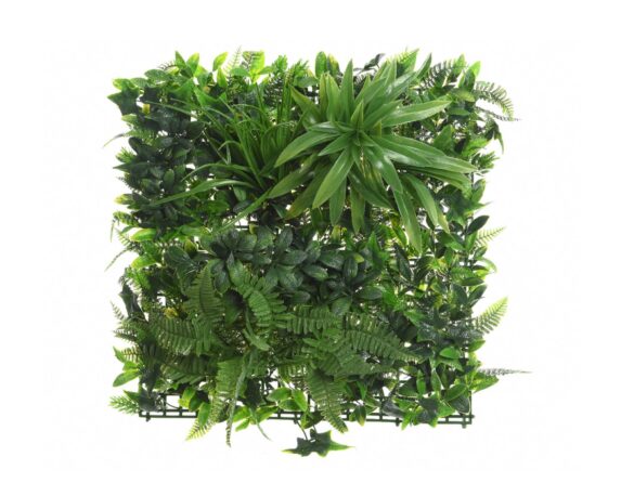 Pannello Pianta Sintetico Foglie Mix Verde 50x50cm In Plastica – Kaemingk
