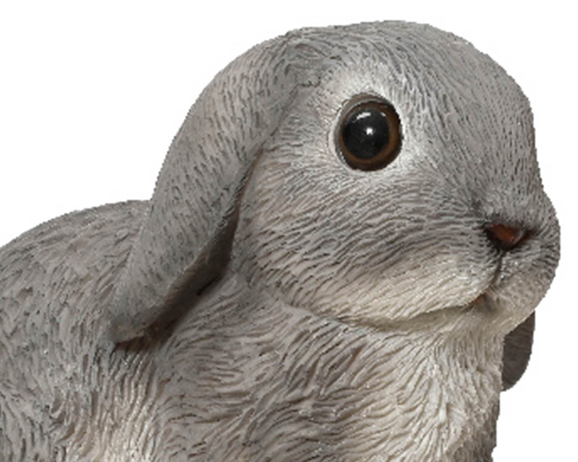 Statua Deco Coniglio Deco Giardino Grigio Assortito in Resina - Kaemingk - immagine 2