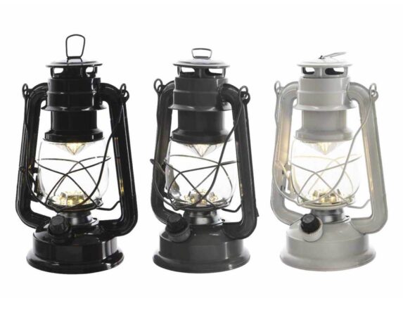 Lanterna Con LED Luce Calda Assortito 11,5x24cm In Metallo – Kaemingk
