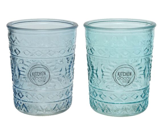 Bicchiere Relief D6xH10cm Assortito in Vetro – Kaemingk