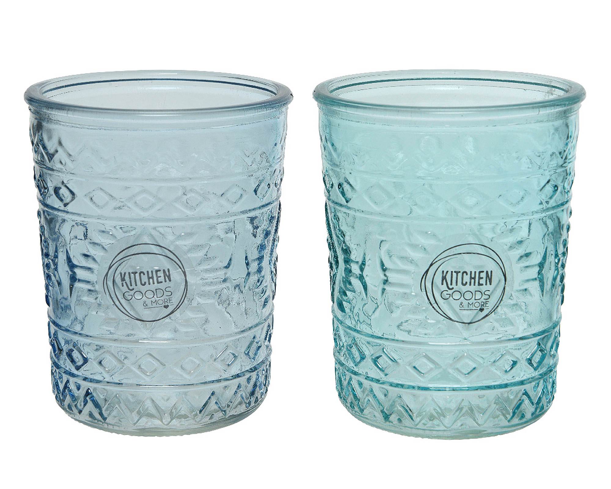 Bicchiere Relief D6xH10cm Assortito in Vetro - Kaemingk