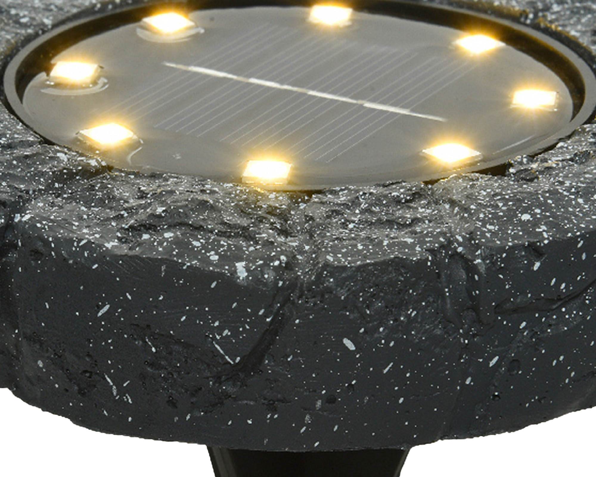 Faretto Basso Finta Pietra Luce Calda 11,2x2,3cm in Metallo - Kaemingk - immagine 2