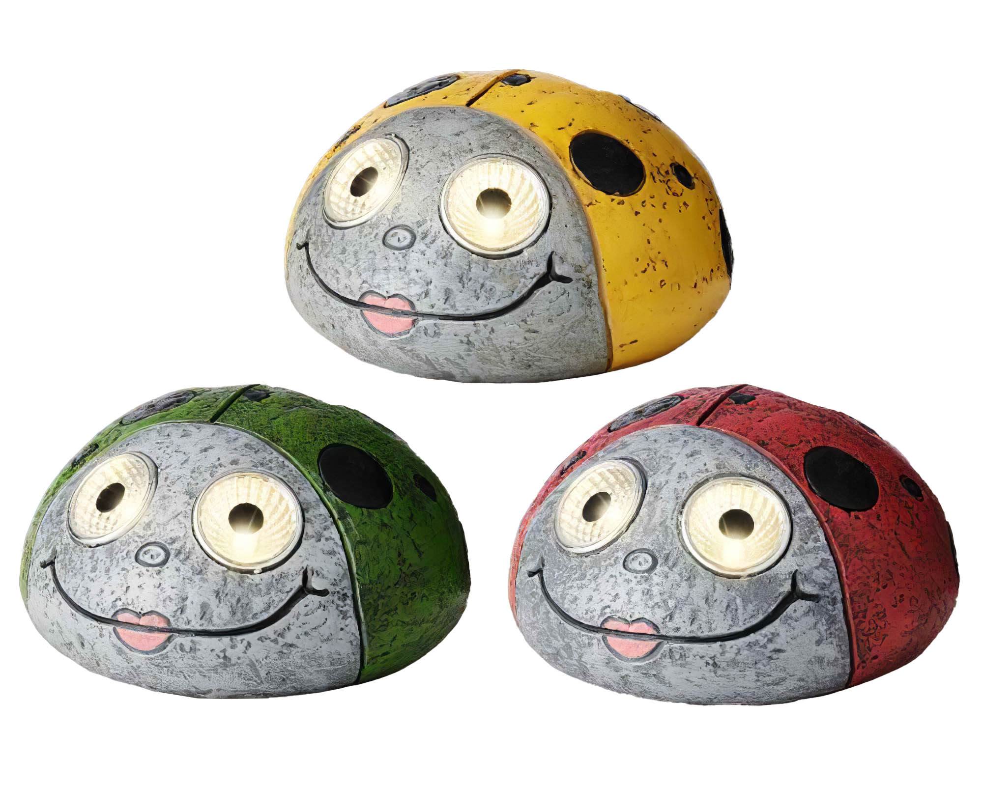 Faretto Luce da Esterno Coccinella Assortito 11x7cm in Resina - Kaemingk