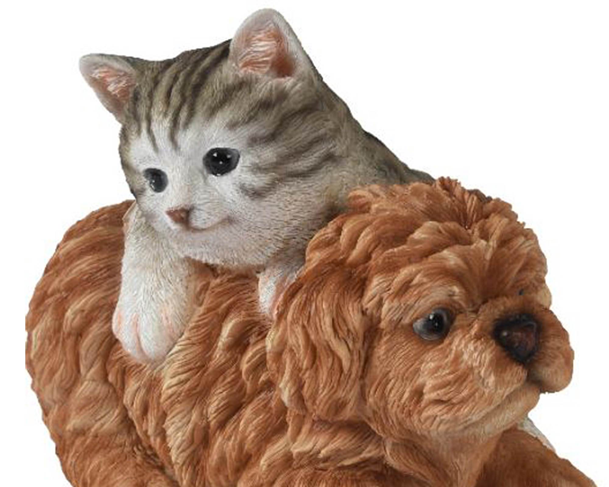 Statua Deco Giardino Coppia Cane e Gatto Assortito 18x14x14cm in Resina - Kaemingk - immagine 2