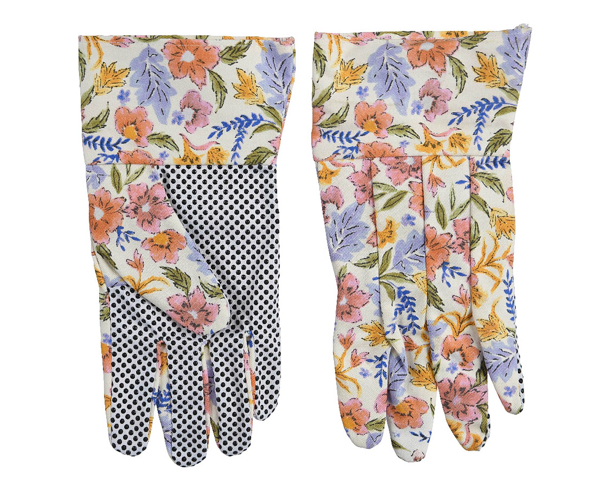 Guanti da Giardinaggio Deco Floreale Multicolor 25cm in PVC - Kaemingk - immagine 2