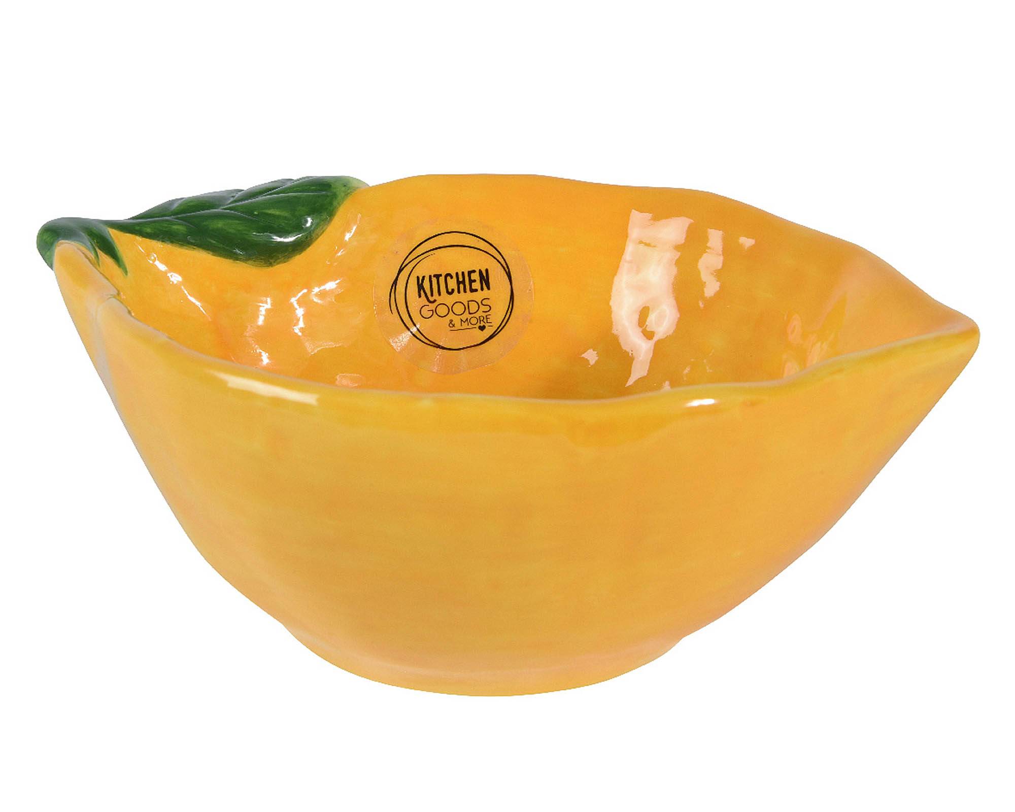 Ciotola Limone Giallo 16x12x6cm in Dolomite - Kaemingk