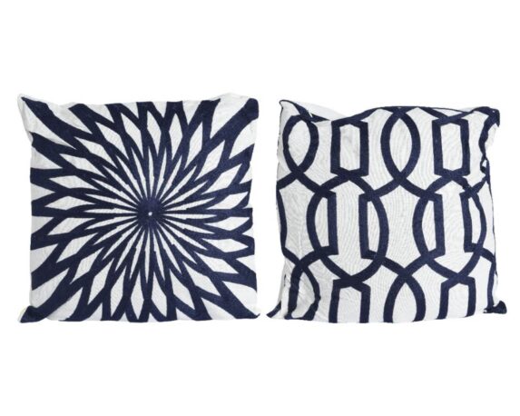 Cuscino Deco Geometrica Blu Assortito in Poliestere e Cotone – Kaemingk