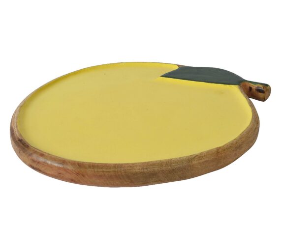 Vassoio Smaltato Limone D34 in Legno – Kaemingk