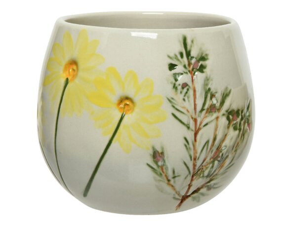 Cachepot Tarassaco Bianco D16x13cm in Terracotta – Kaemingk