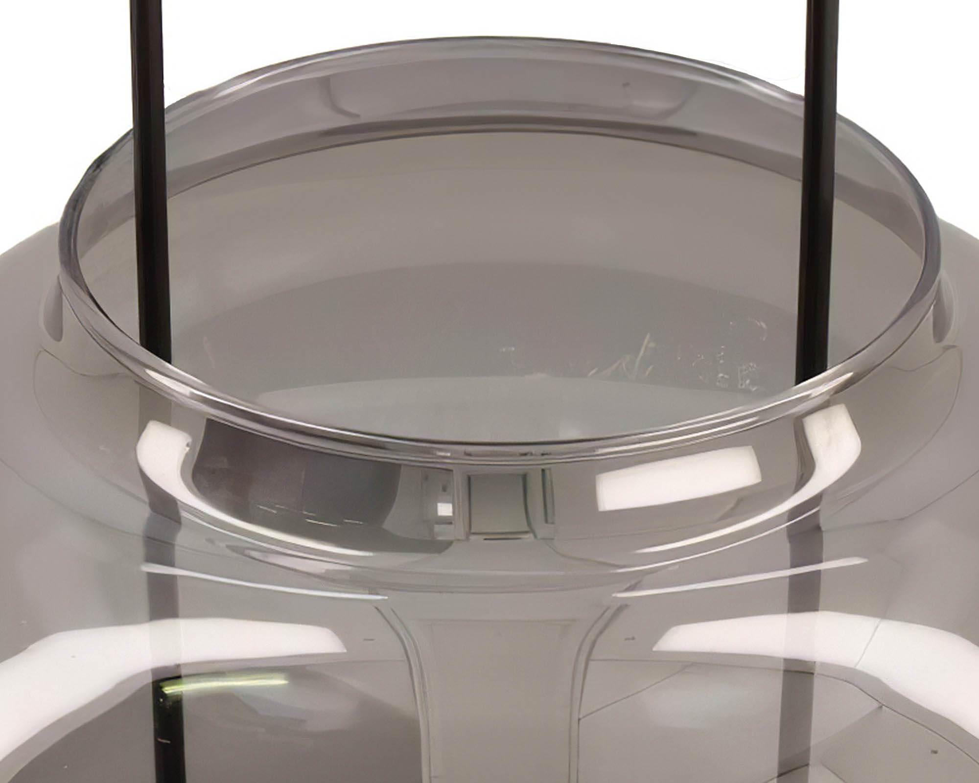 Lanterna a Goccia Grigio Scuro D25x27,5cm in Vetro - Dijk - immagine 2