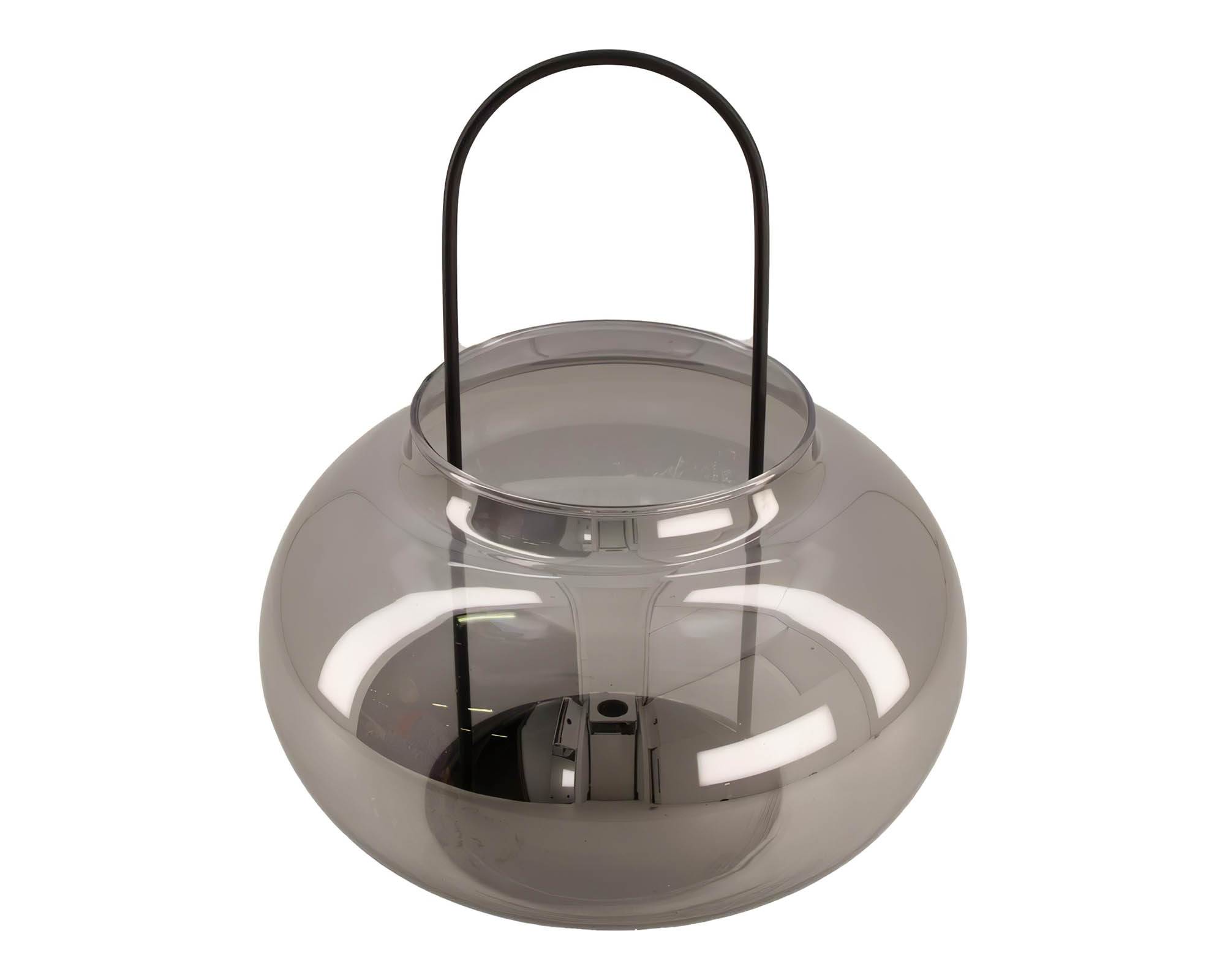 Lanterna a Goccia Grigio Scuro D25x27,5cm in Vetro - Dijk