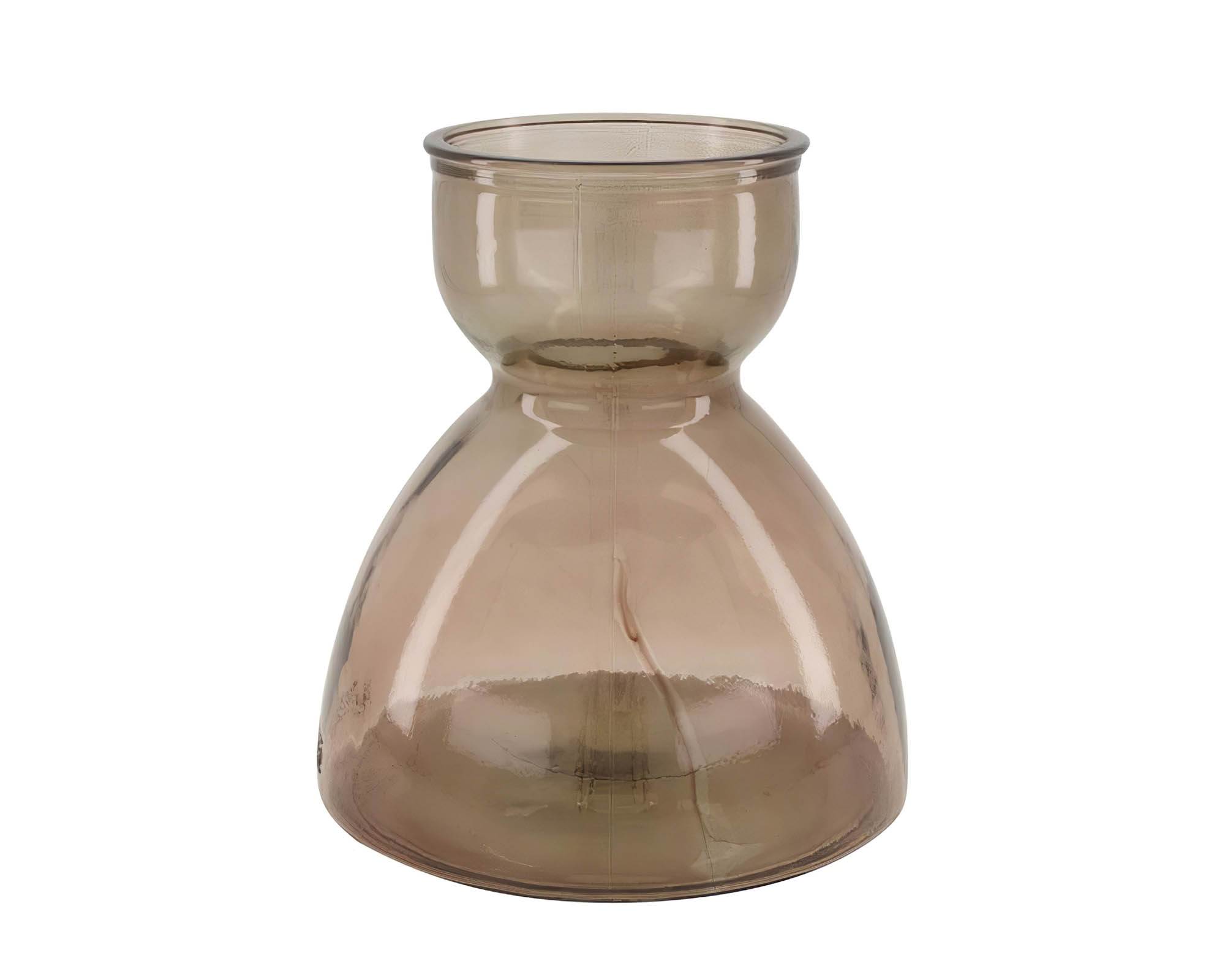 Vaso Decorativo Beige D21,5x23cm in Vetro Riciclato - Dijk