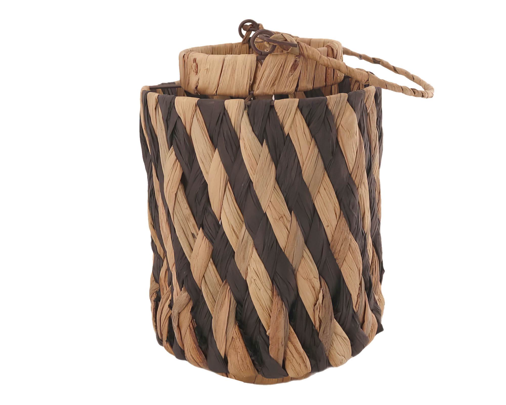 Lanterna Naturale e Nero D18x24cm in Giacinto Acqua e Vetro - Dijk