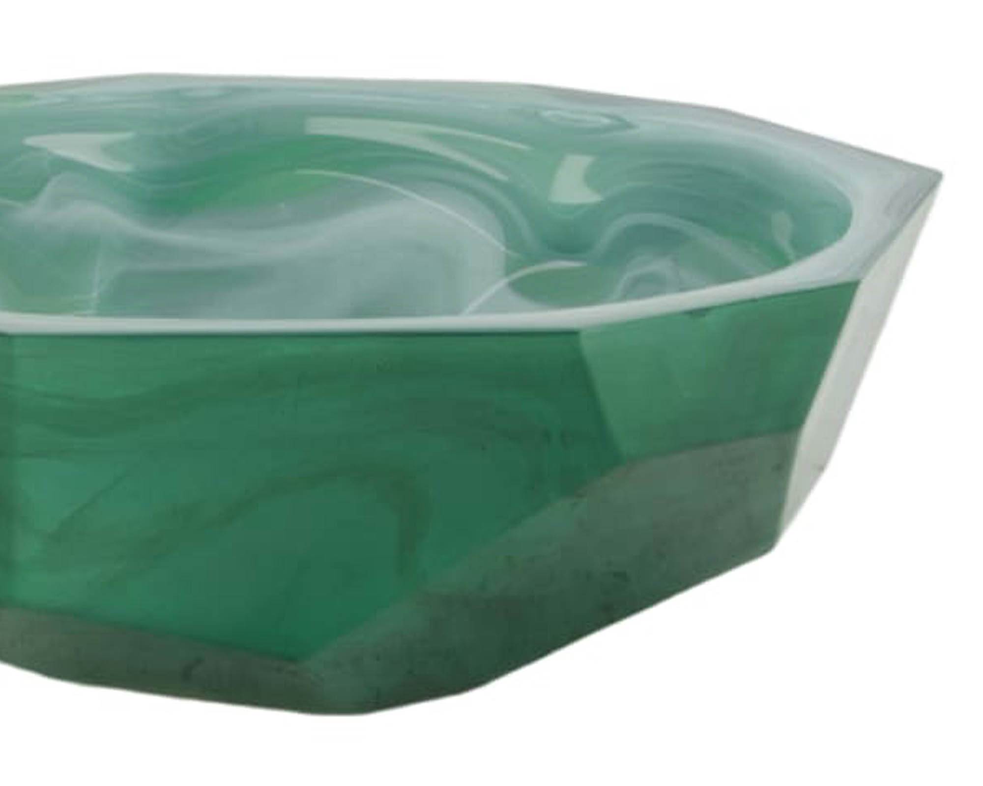 Ciotola Verde Fumé 25x25x8cm in Vetro Riciclato - Dijk - immagine 2