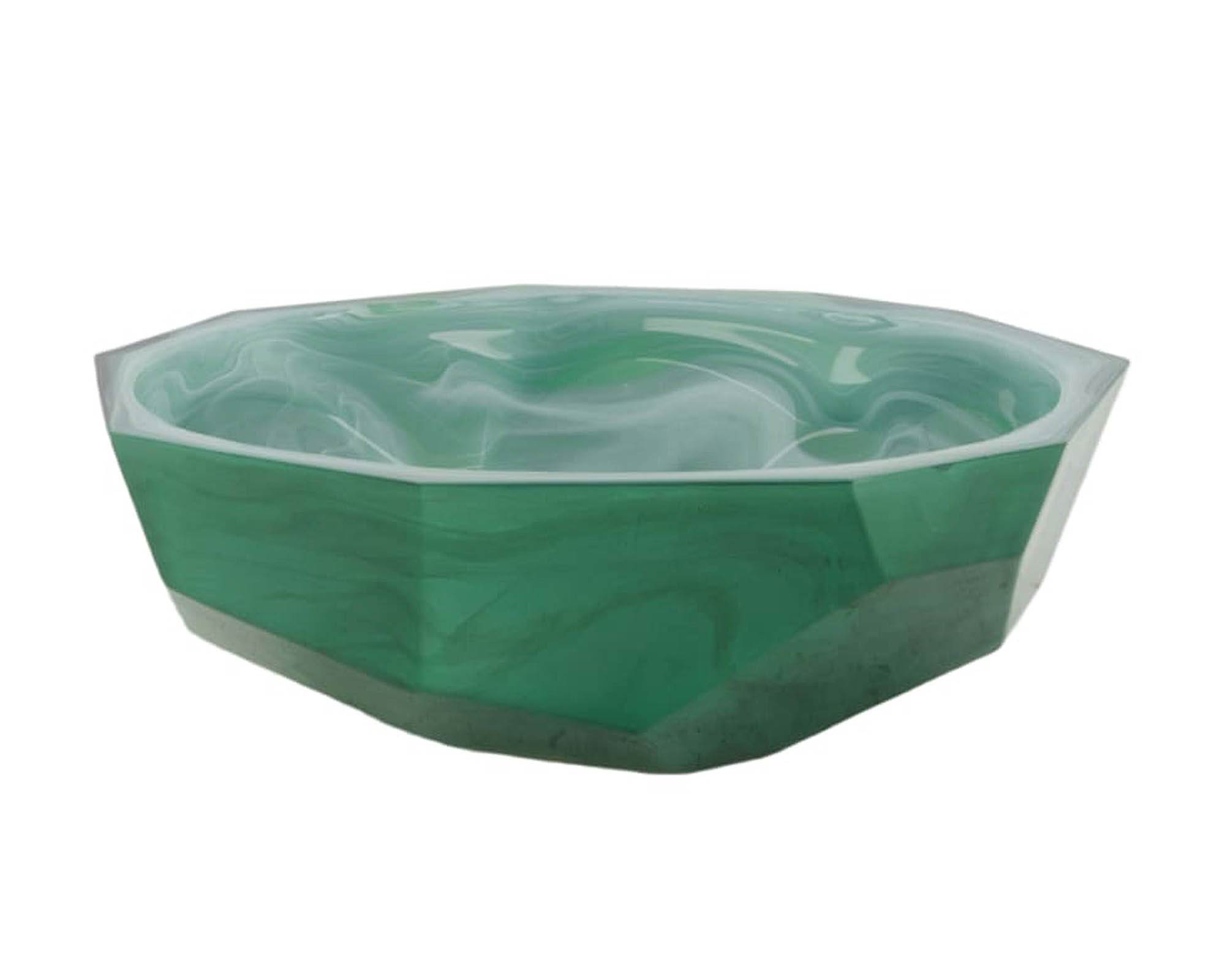 Ciotola Verde Fumé 25x25x8cm in Vetro Riciclato - Dijk