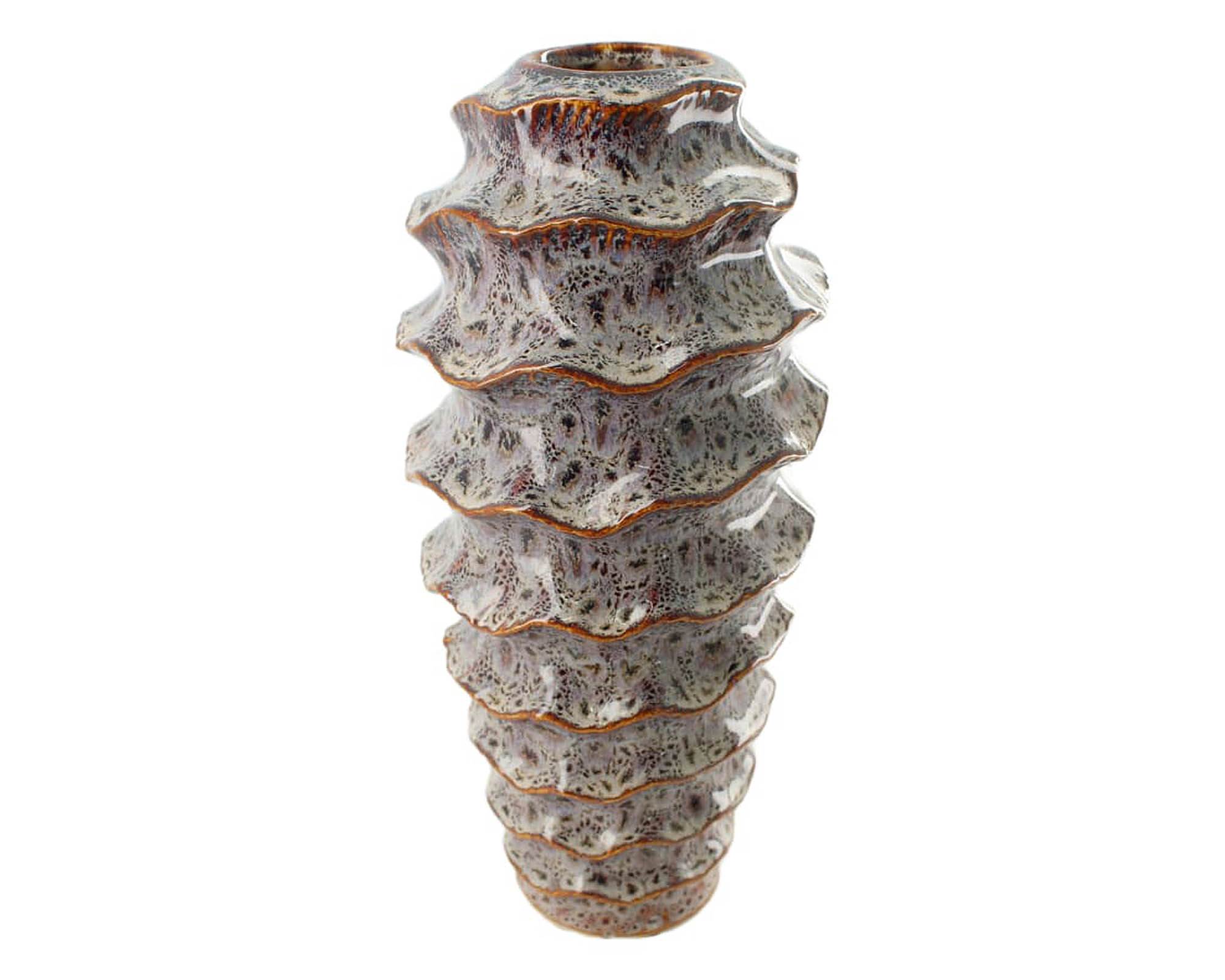 Cachepot Decorativo Onde Viola D14x30,5cm in Ceramica - Dijk