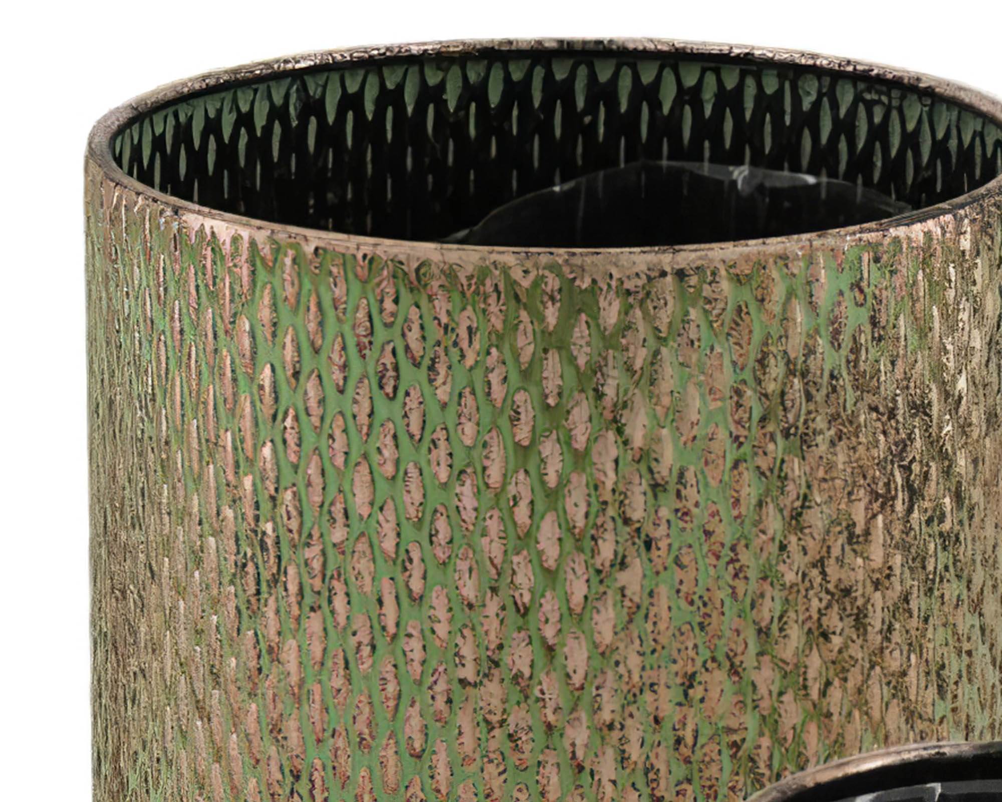 Cachepot Rose Gold D13,5x13cm in Metallo e Plastica - Dijk - immagine 2