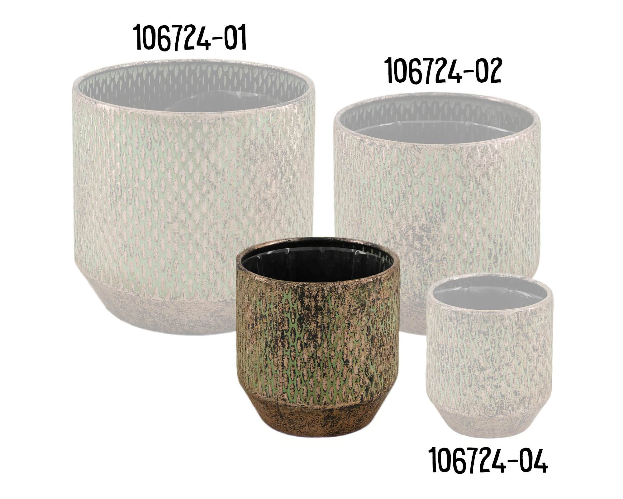 Cachepot Rose Gold D13,5x13cm in Metallo e Plastica - Dijk