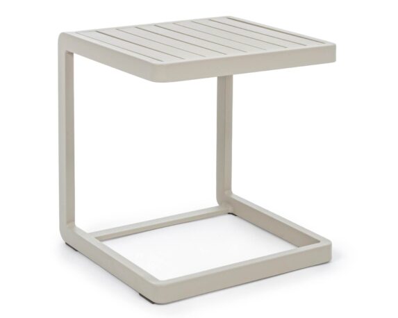 Tavolino Konnor 40×40 Rastin In Alluminio – Bizzotto