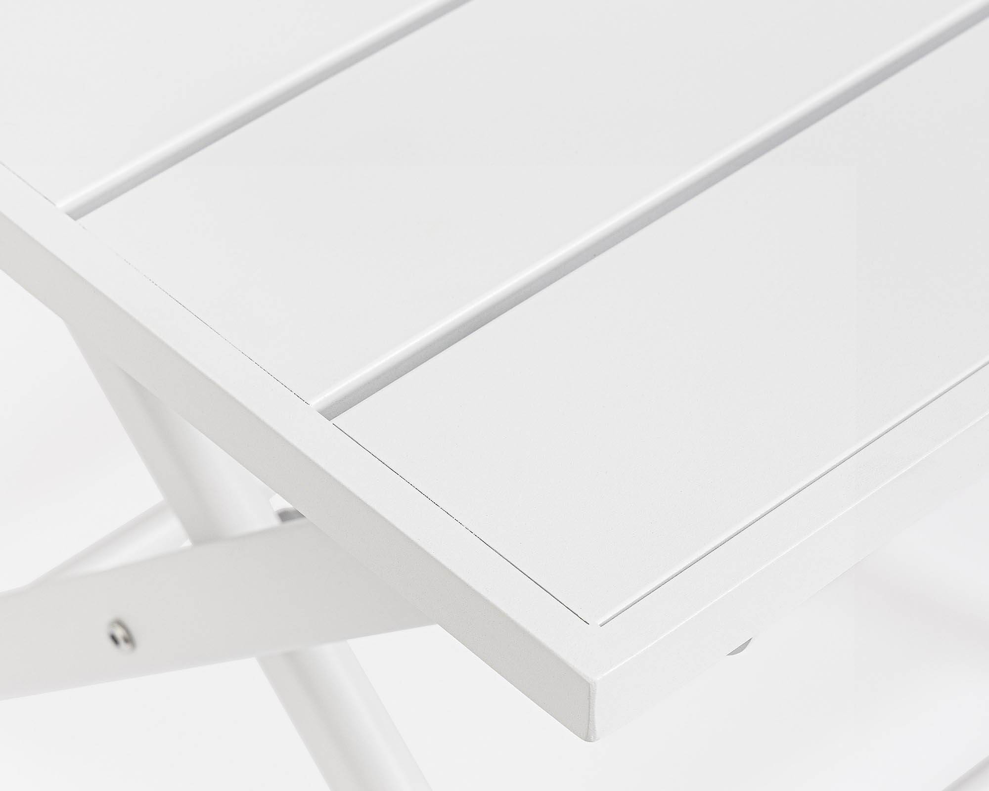 Tavolino Taylor 44x43 Bianco in Alluminio e Acciaio - Bizzotto - immagine 5