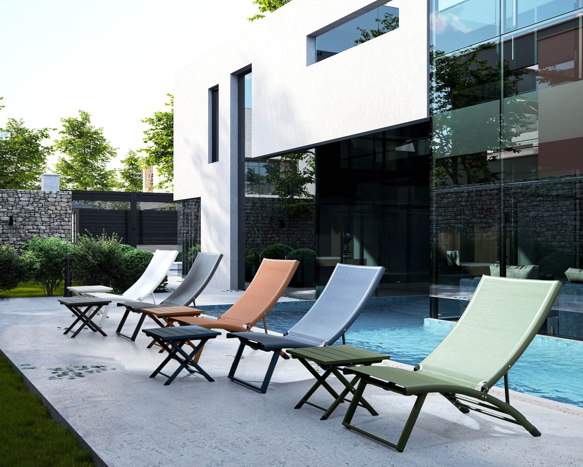 Tavolino Taylor 44x43 Bianco in Alluminio e Acciaio - Bizzotto - immagine 6