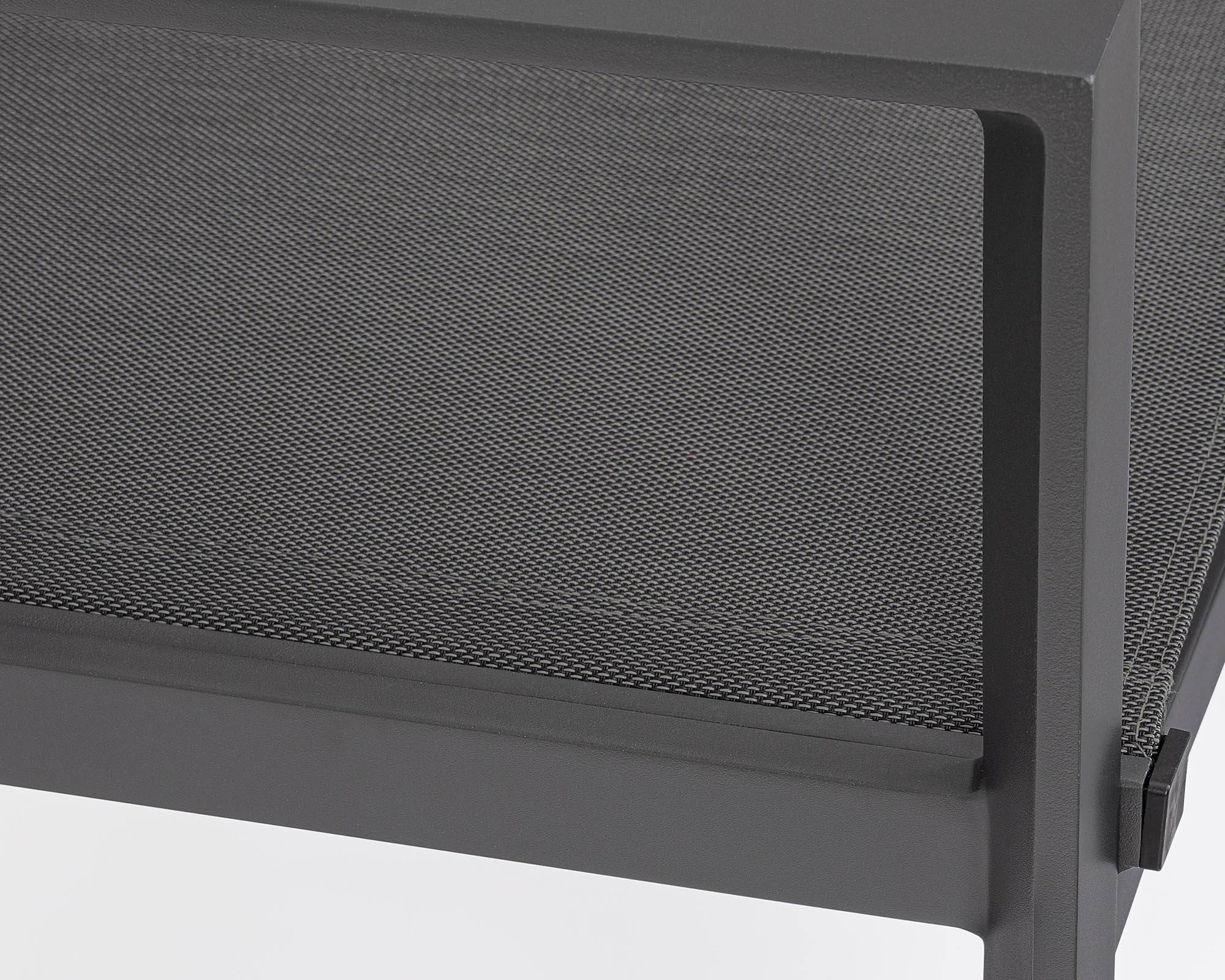 Set 4 Pz Salotto Kallen Antracite in Alluminio, Acciaio e Textilene - Bizzotto - immagine 11