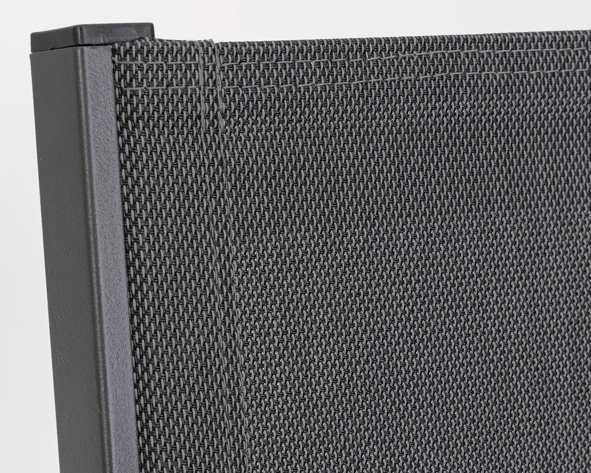 Set 4 Pz Salotto Kallen Antracite in Alluminio, Acciaio e Textilene - Bizzotto - immagine 9