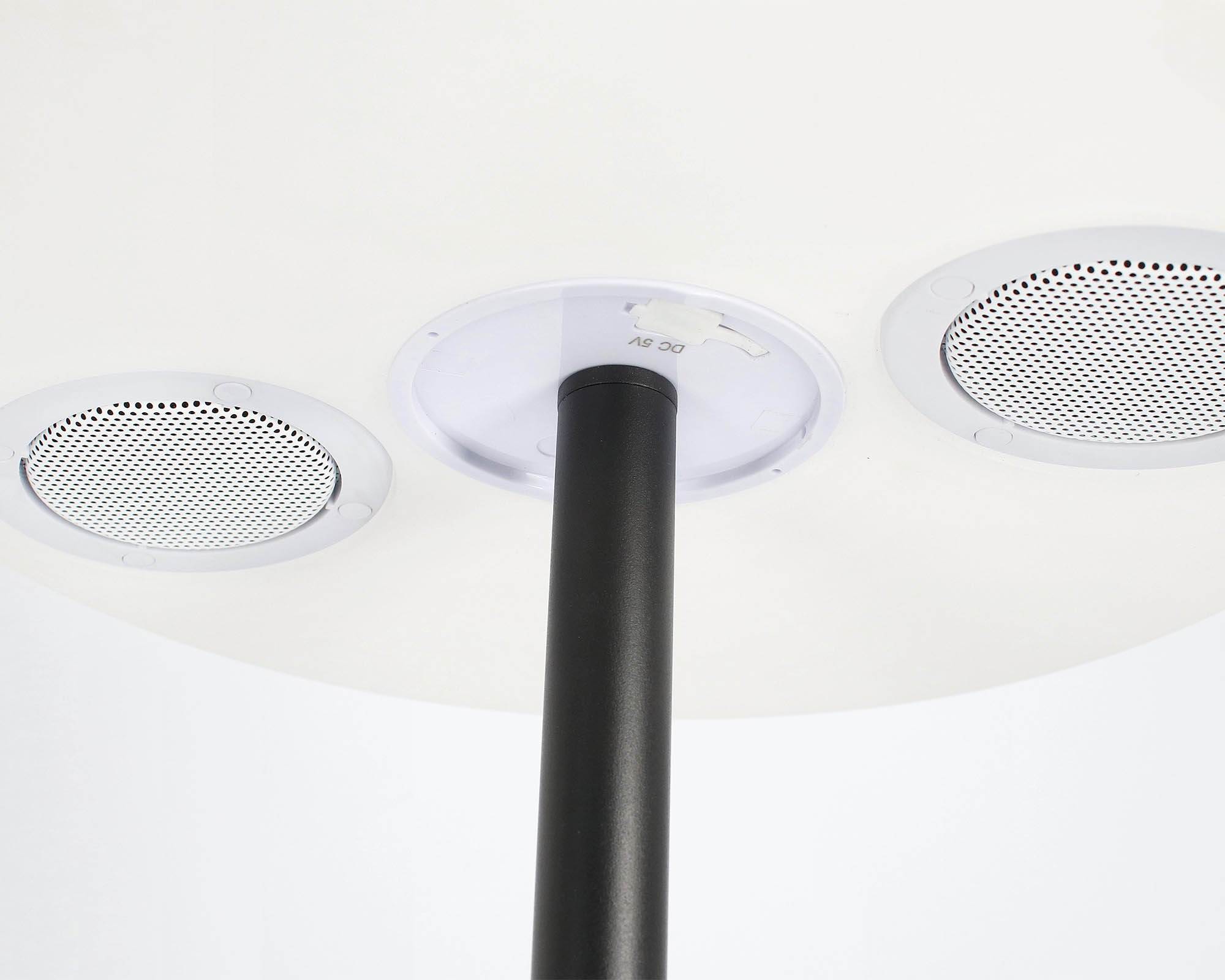 Lampada Piantana Solar con LED Speaker Nero D34x150cm in Acciaio e PE - Bizzotto - immagine 3